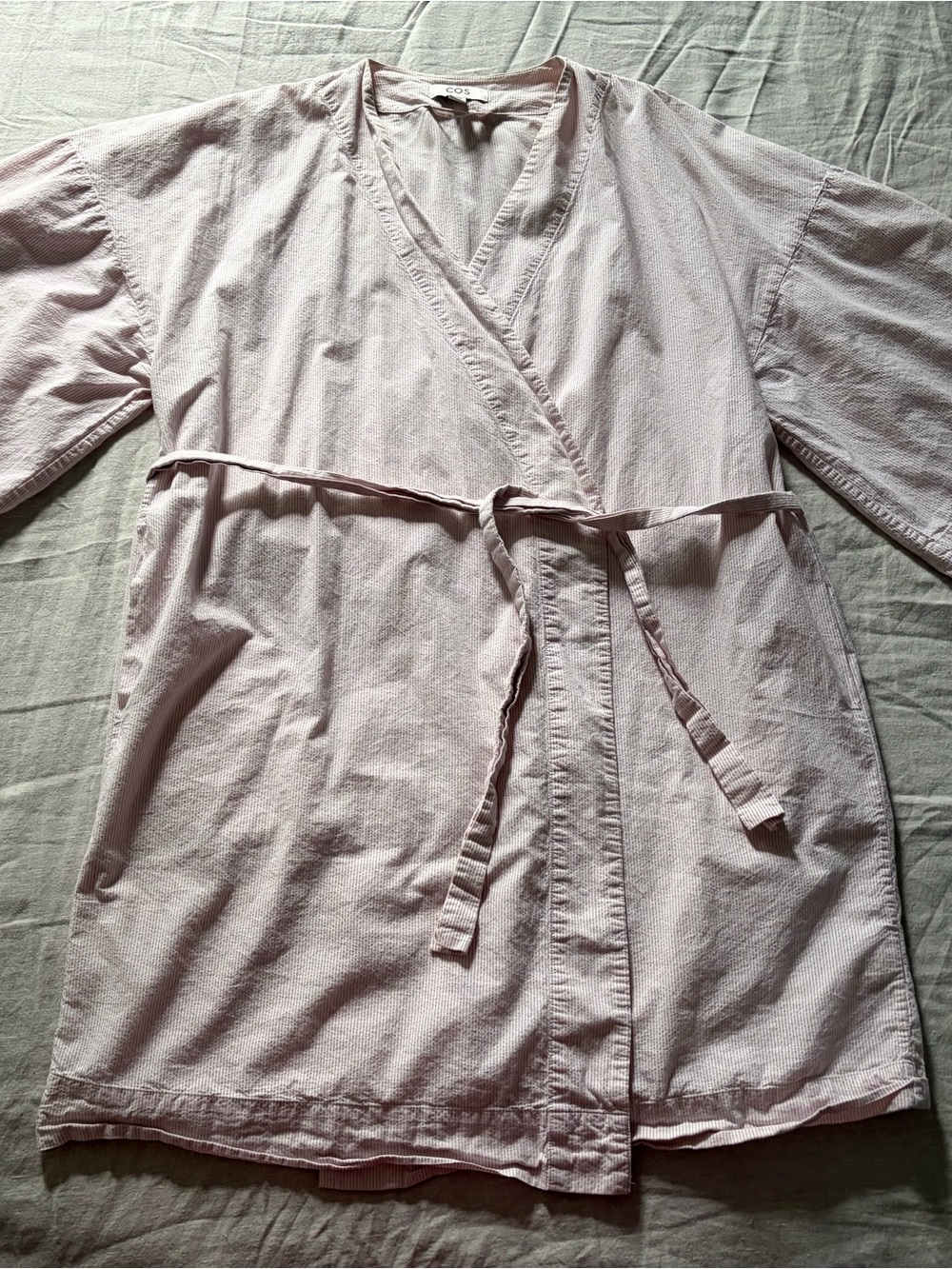 COS Striped Robe - Pink & White - Picture 7 of 7
